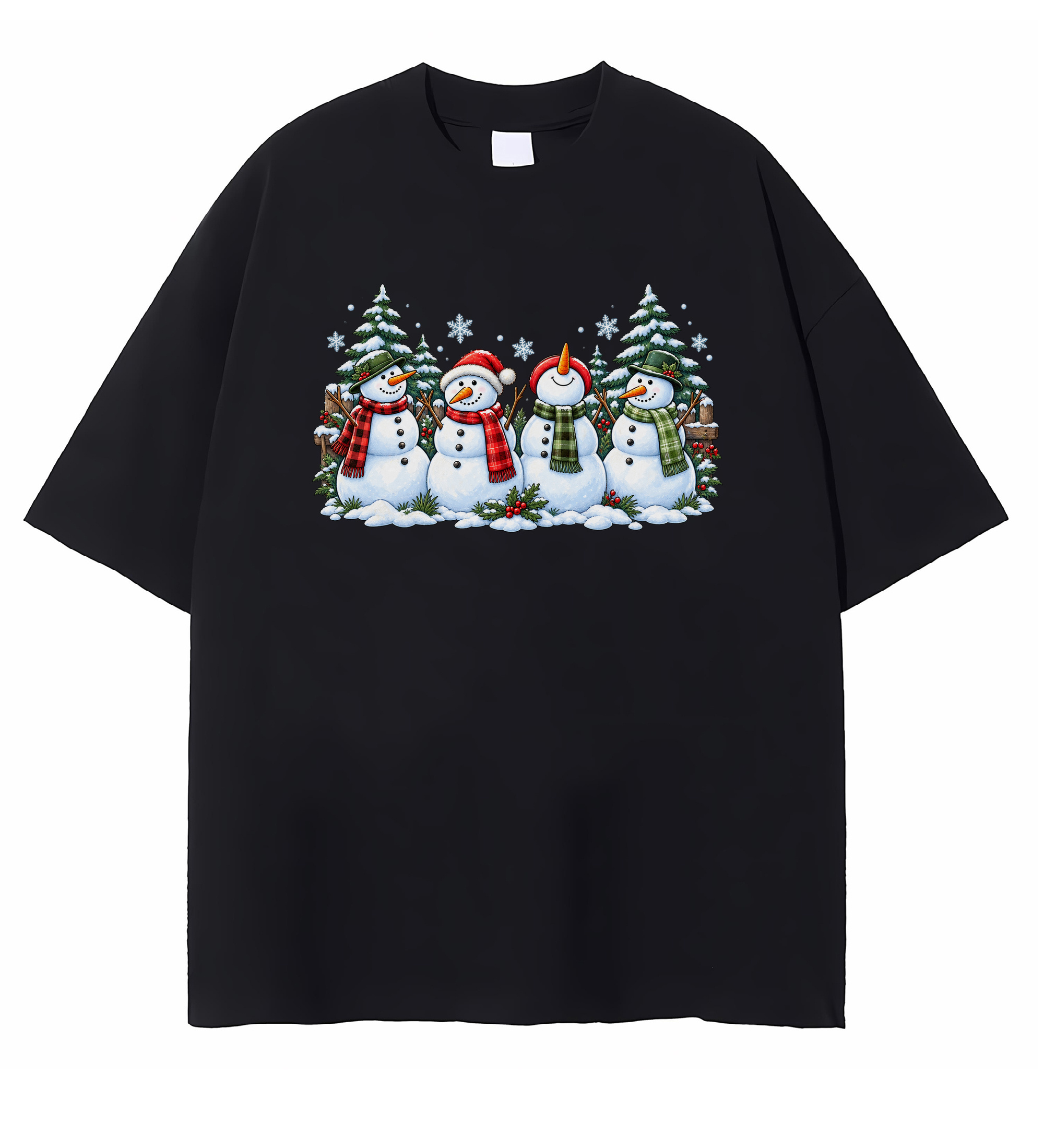 Cute Snowman Christmas T-shirt Festive Winter Holiday Gift