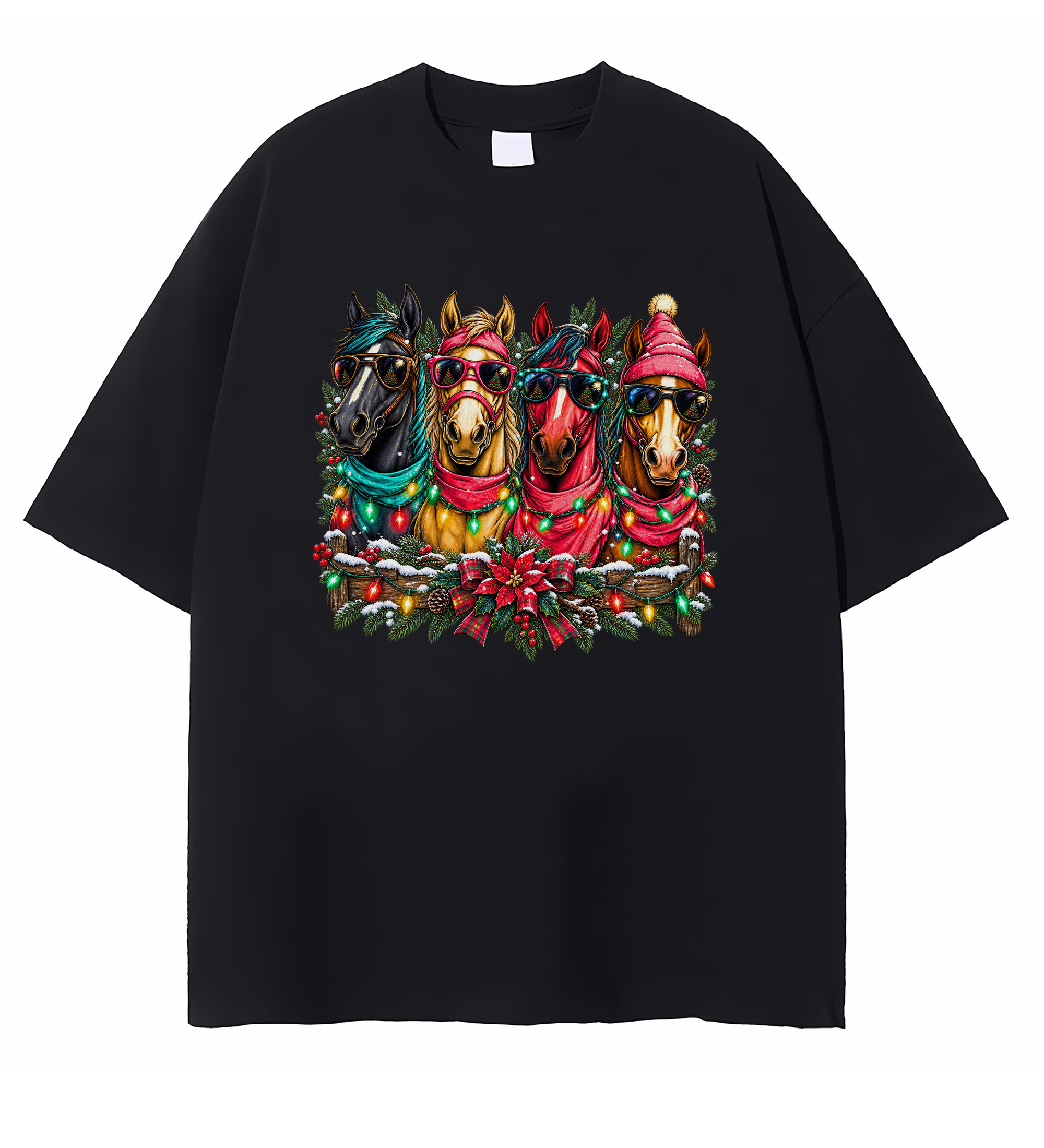 Funny Horse Christmas T-shirt Equestrian Holiday Gift For Horse Lovers